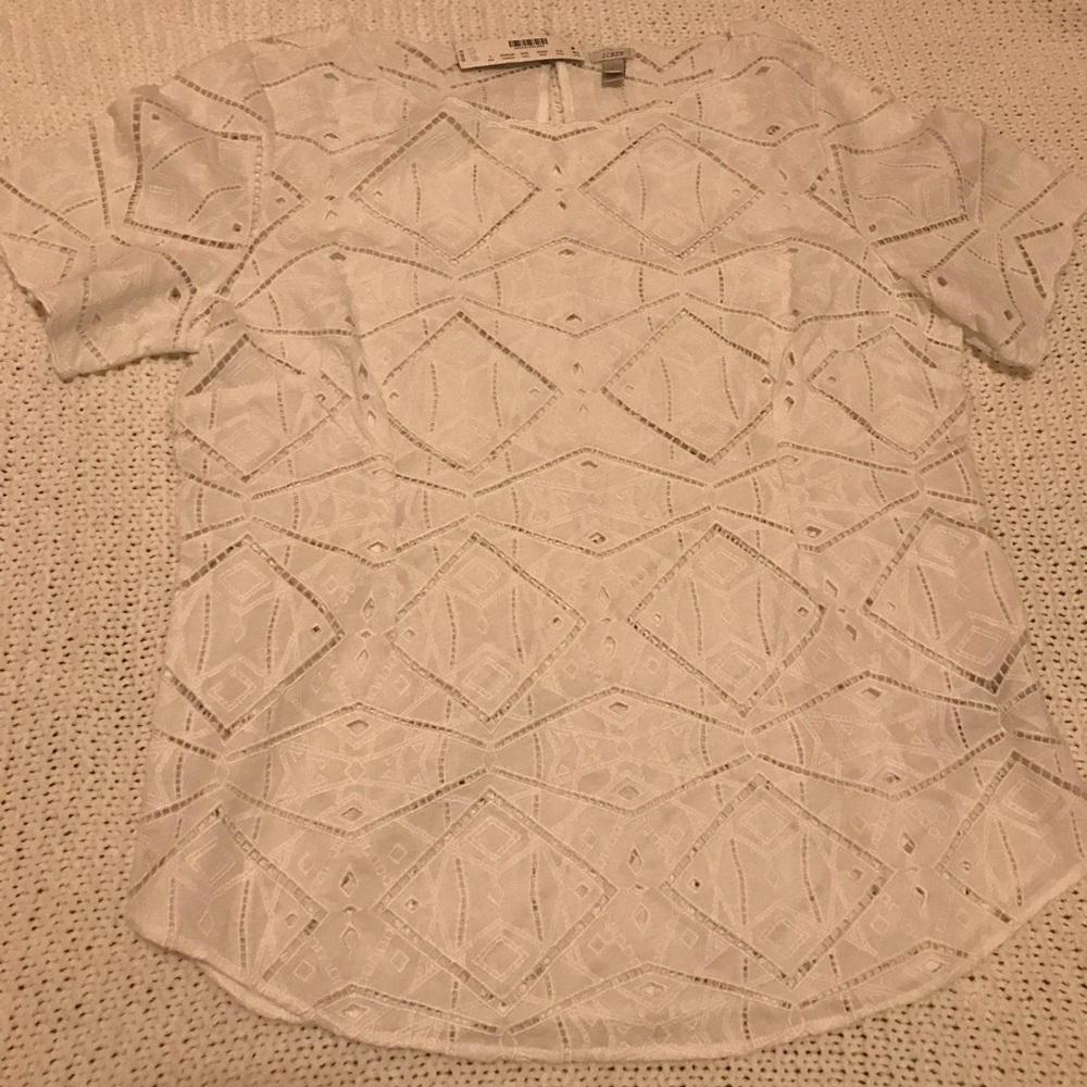 Brand new with tags J Crew white top